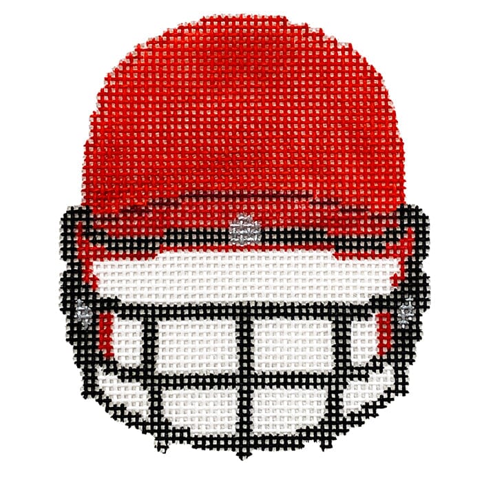 Baseball Helmet Painted Canvas Vallerie Needlepoint Gallery - 1