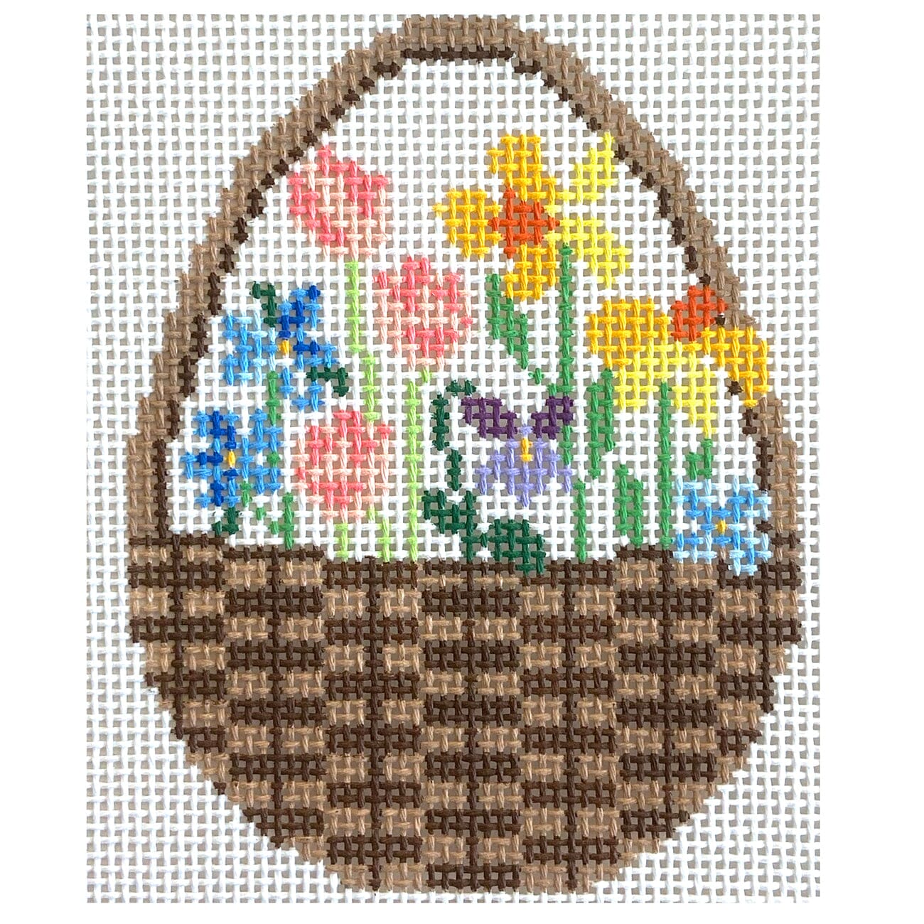 Basket Egg Painted Canvas Le Point Studio - 1