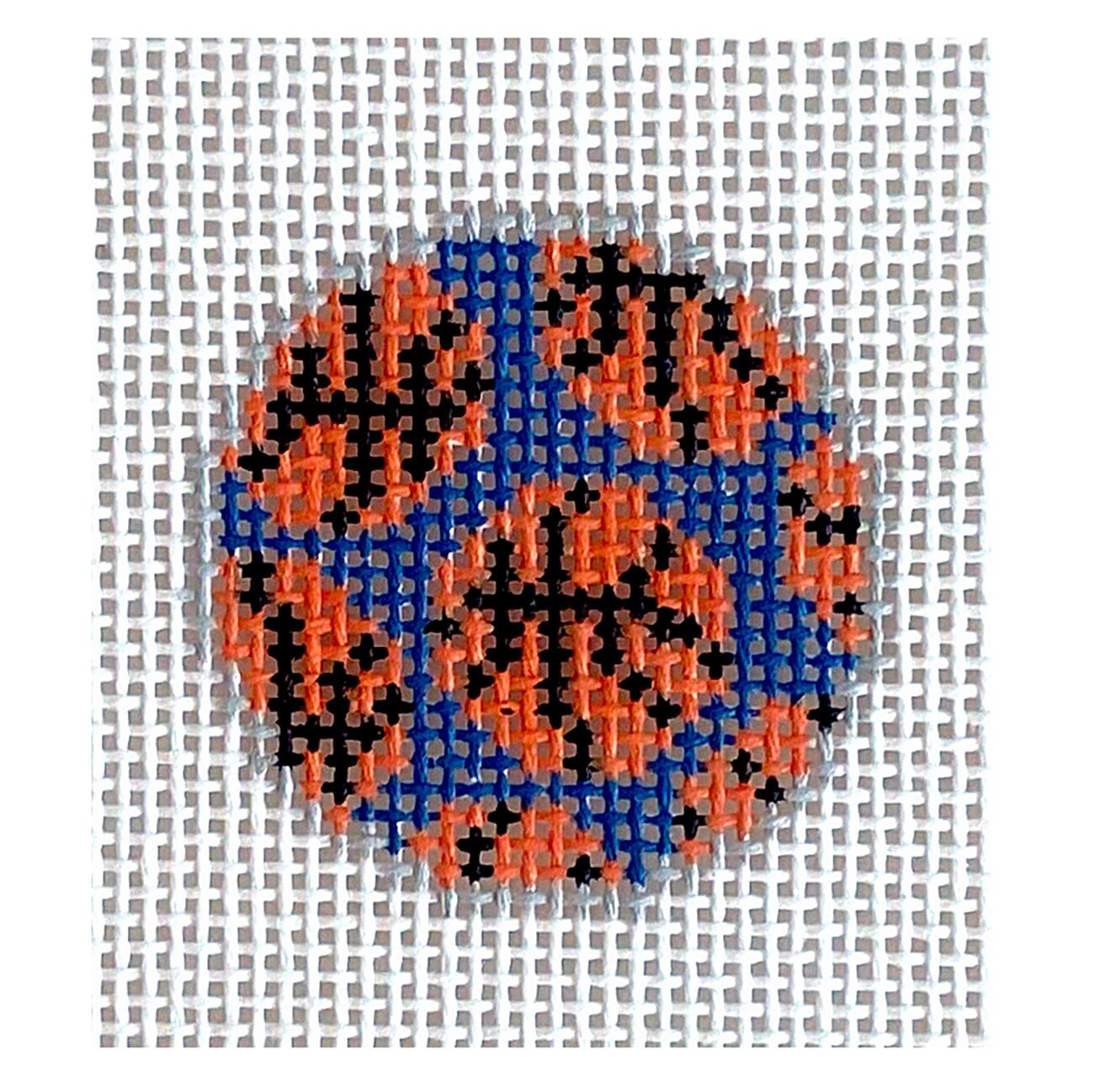 Basketball Round Key Fob Insert Painted Canvas KCN Designers - 1