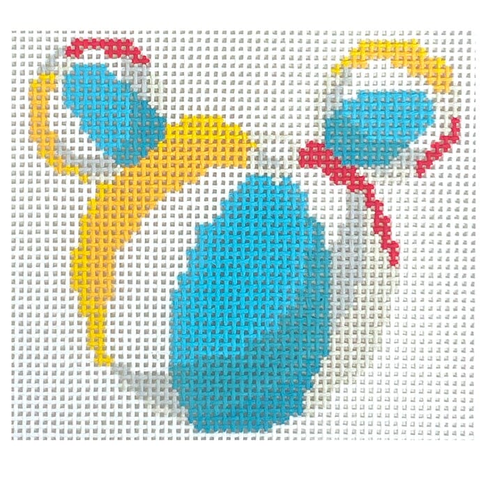 Beach Ball Ears Painted Canvas Atlantic Blue Canvas - 1