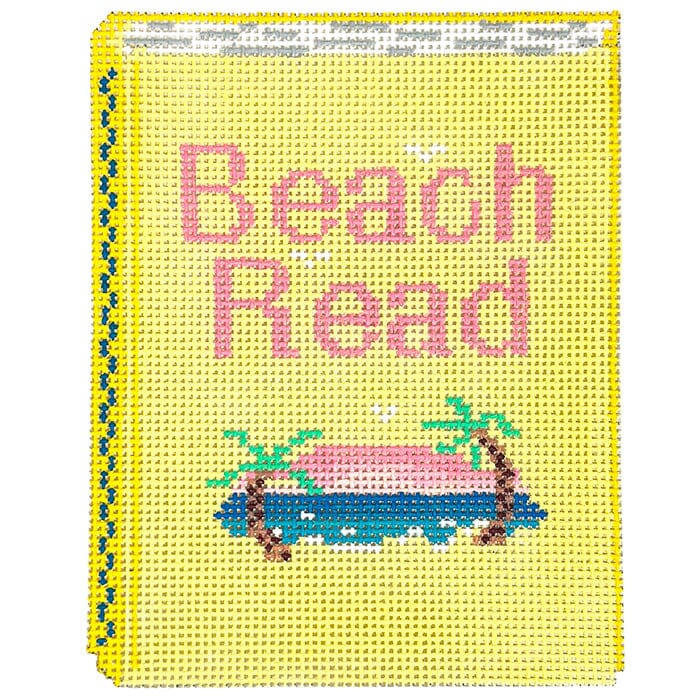 Beach Read Painted Canvas The Gingham Stitchery - 1