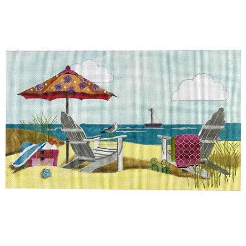 Beach: Sitting Pretty Painted Canvas Painted Pony Designs - 1