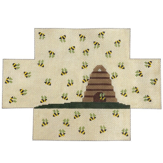 Bee Skep Brick Cover on 13 Painted Canvas J. Child Designs 