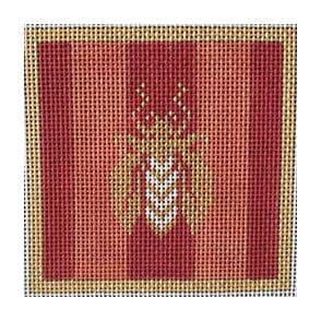 Bees Coaster Coral Painted Canvas Associated Talents