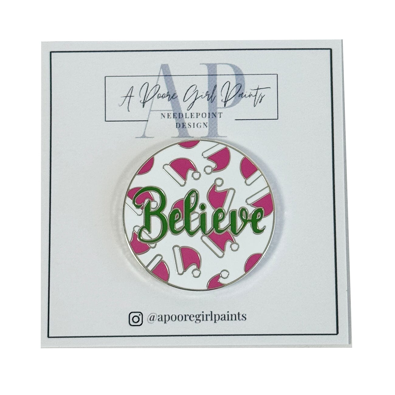 Believe Santa Hats Needleminder Accessories A Poore Girl Paints - 1