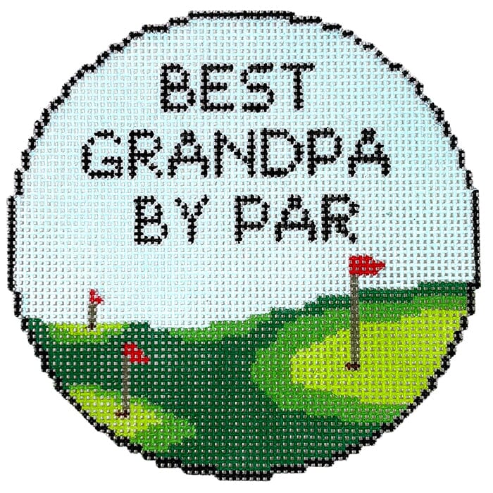 Best Grandpa by Par Painted Canvas Atlantic Blue Canvas - 1