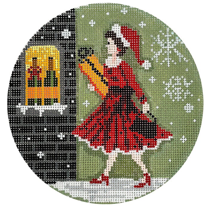 Betty Loves Bubbles Round #4 (Box of Champs) with Stitch Guide Painted Canvas The Gingham Stitchery - 1