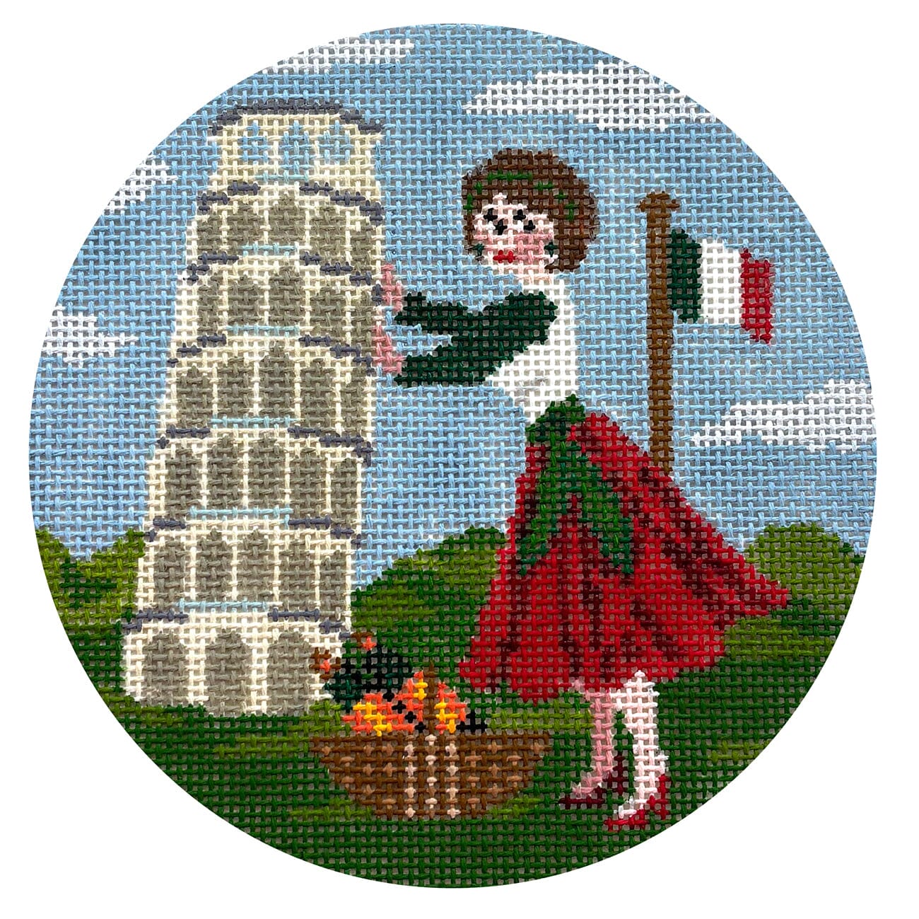 Betty Loves Italy Painted Canvas The Gingham Stitchery - 1