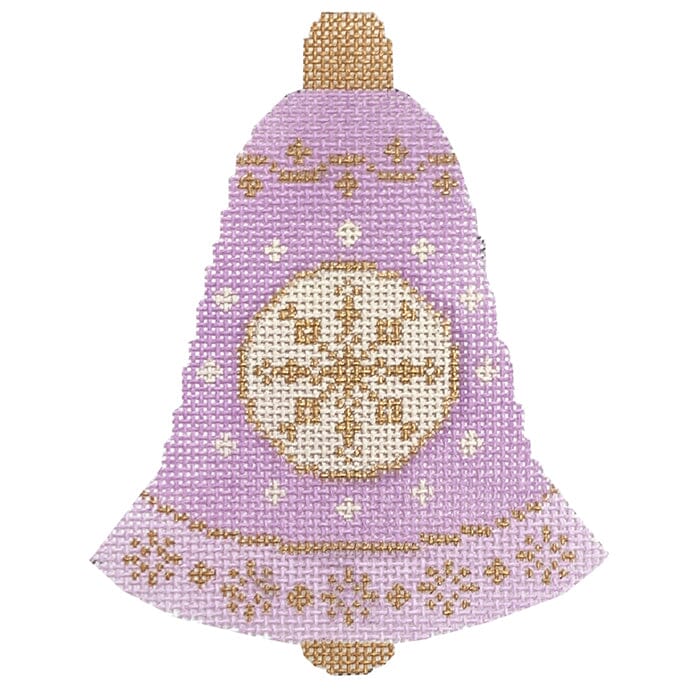Betty's Bell Baubles Lavender Painted Canvas Stitch Rock Designs - 1