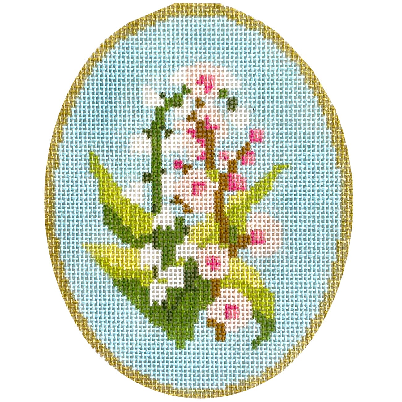 Birth Flowers: May Painted Canvas Atlantic Blue Canvas - 1