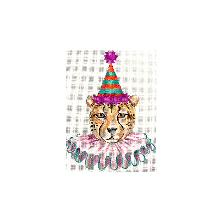 Birthday Baby Cheetah Head Painted Canvas Colors of Praise