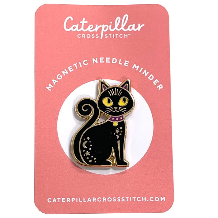 Black Cat Enamel Needleminder Accessories Caterpillar Cross - 1
