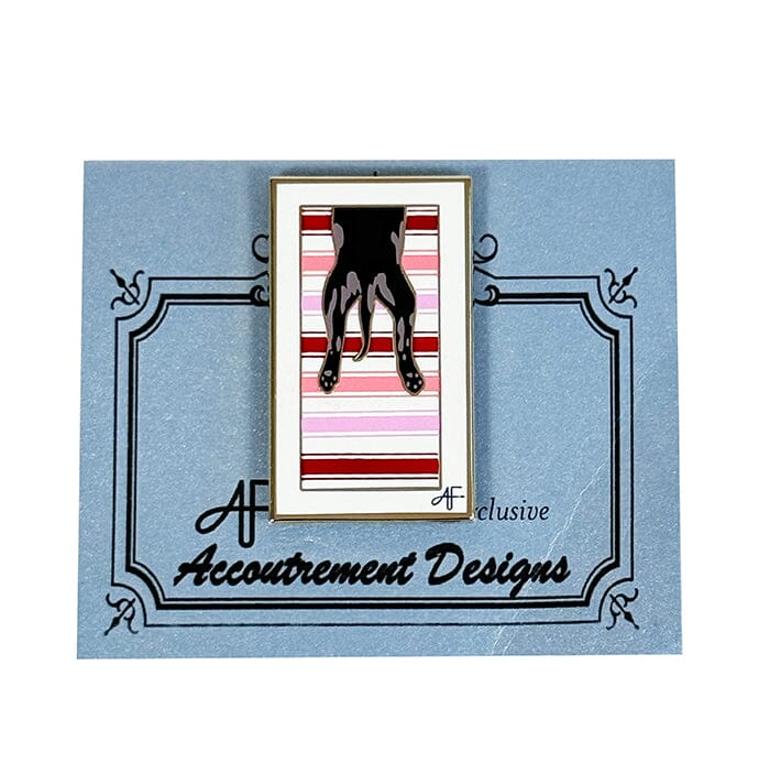 Black Dog Sploot Needleminder Accessories Anne Fisher Needlepoint LLC - 1