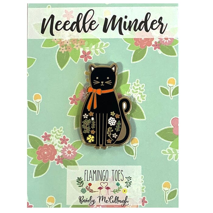 Black Floral Cat Needleminder Accessories Flamingo Toes - 1