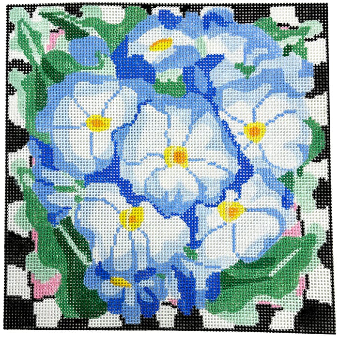 Blue Delight 8" Square Painted Canvas Jean Smith