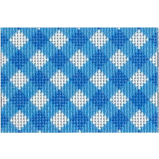 Blue Gingham Insert Printed Canvas Two Sisters Needlepoint 