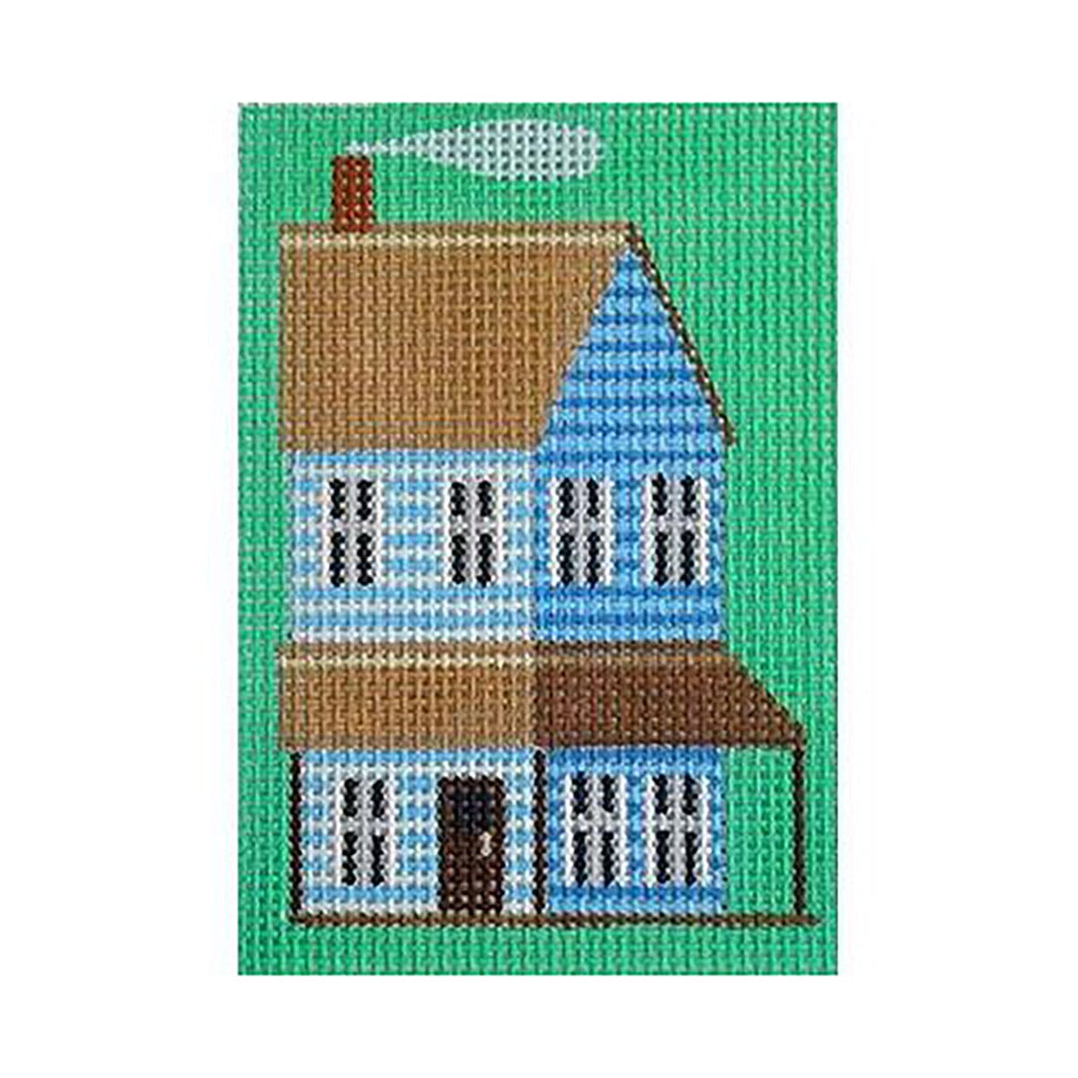 Blue Prairie House Key Fob Painted Canvas Kirk & Bradley - 1