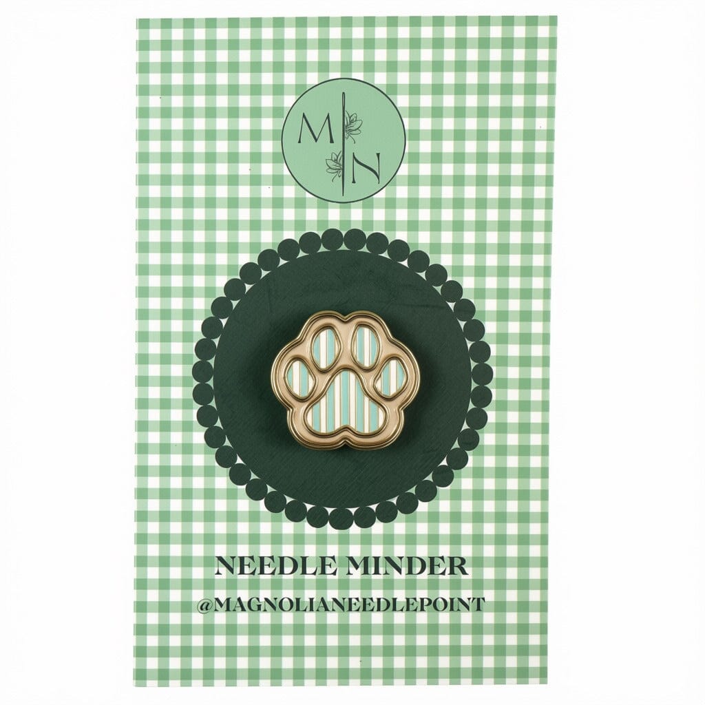 Blue Striped Paw Needle Minder Accessories Magnolia Needlepoint - 1