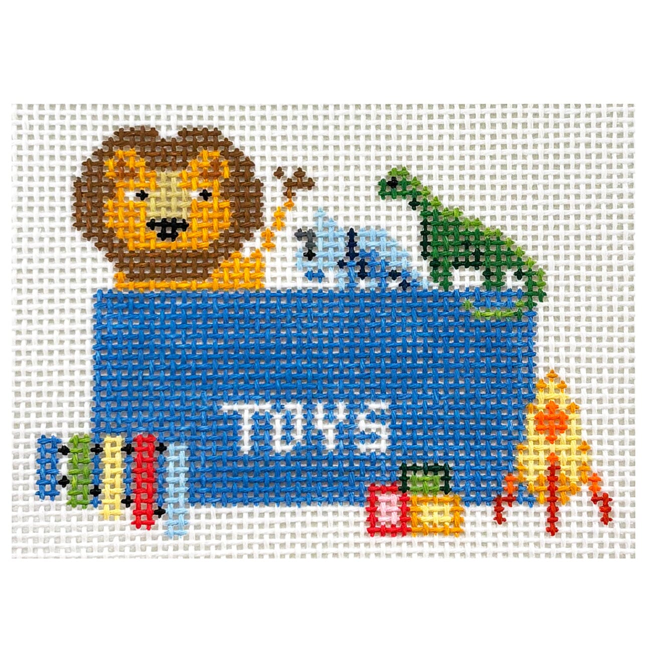 Blue Toy Chest Painted Canvas Hello Tess - 1