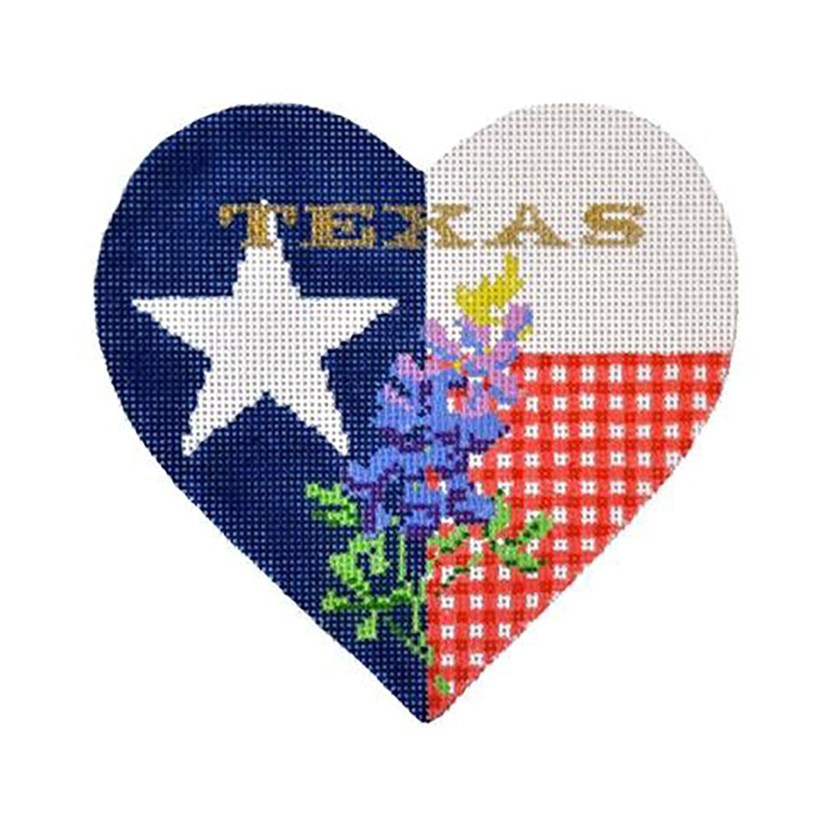 Bluebonnet Heart Painted Canvas Kirk & Bradley - 1