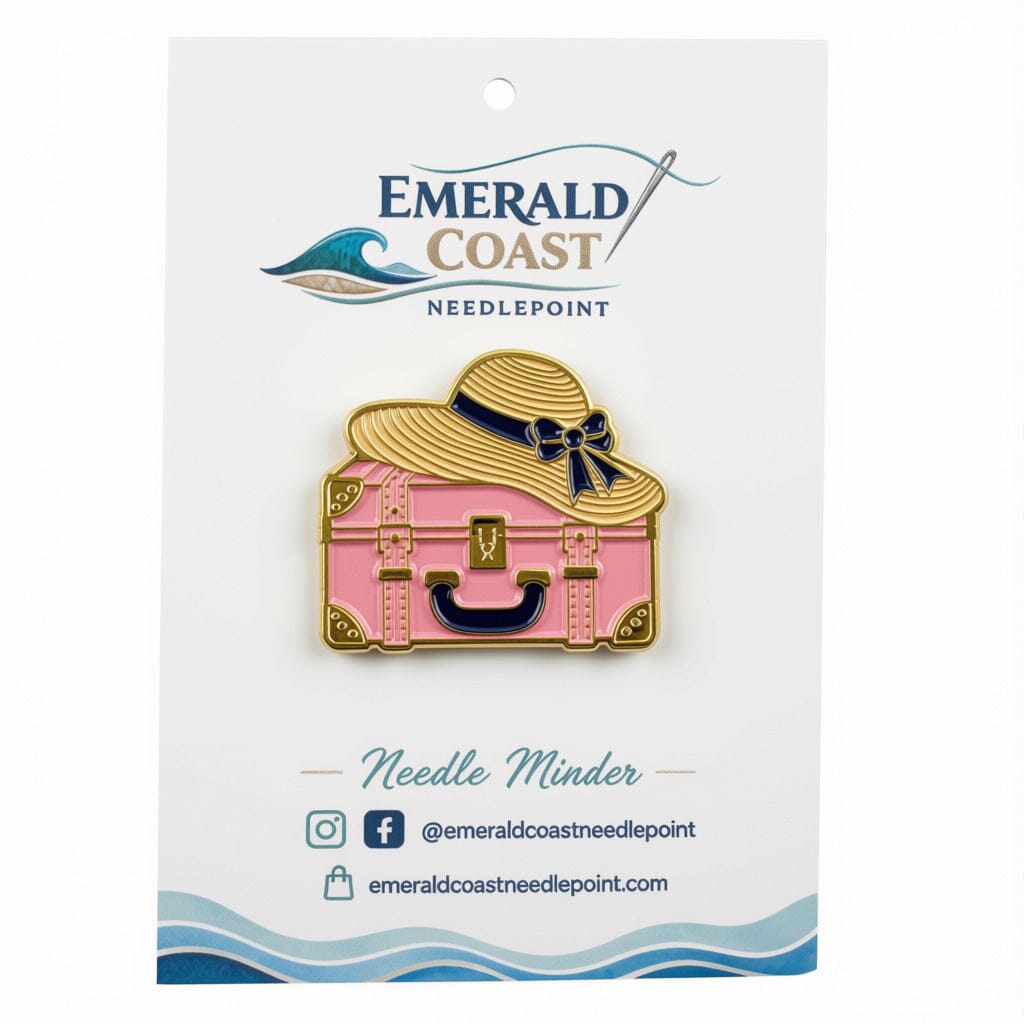 Bon Voyage Trunk Needle Minder Accessories Emerald Coast Needlepoint - 1