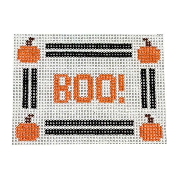 BOO! Canvas Painted Canvas Goodpoint Needlepoint - 1