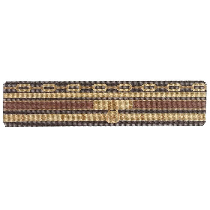 Bracelet Stack Gold & Brown Painted Canvas Rachel Donley