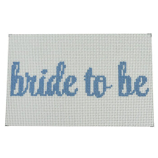 Bride to Be Clutch Insert Painted Canvas Evergreen Needlepoint 
