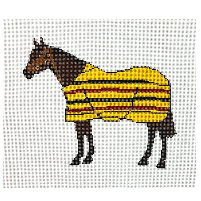 Brown Horse / Yellow Blanket Printed Canvas PIP & Roo - 1