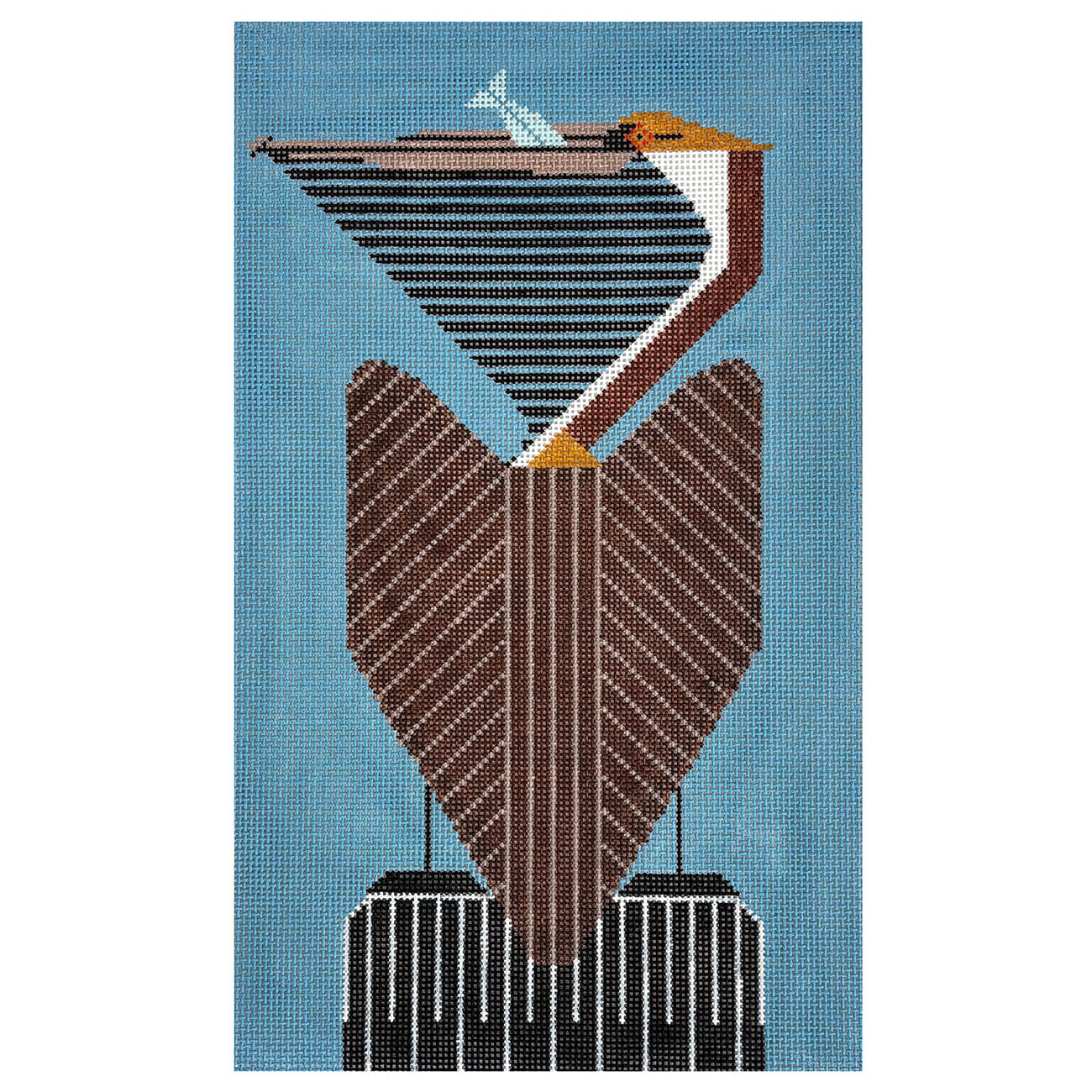 Brown Pelican on 13 Painted Canvas Charley Harper - 1