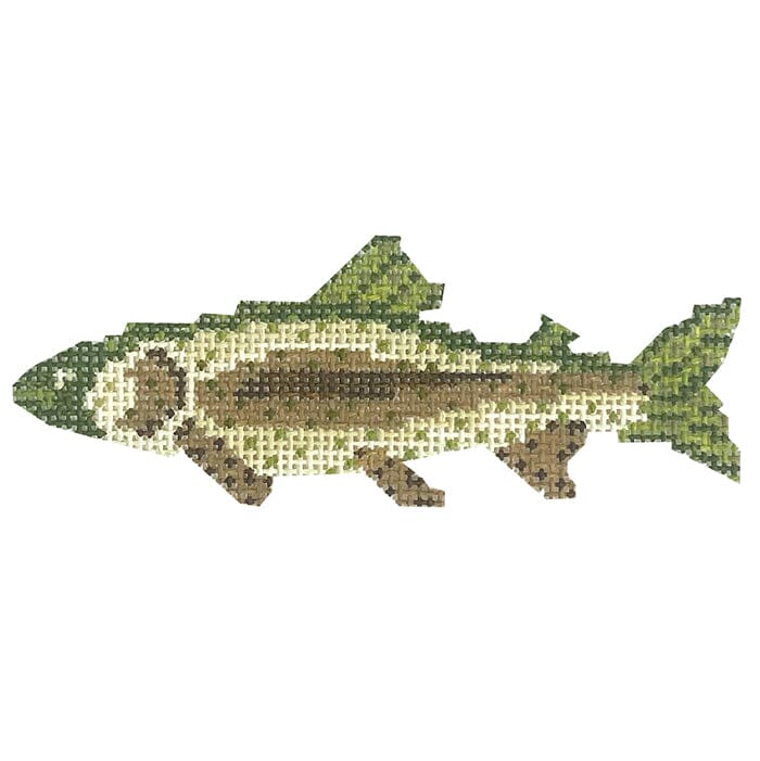 Brown Trout Profile Painted Canvas Bell House Designs - 1
