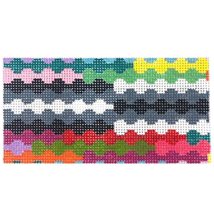 Bubble Lines Insert 3x6 Painted Canvas Mopsey Designs - 1