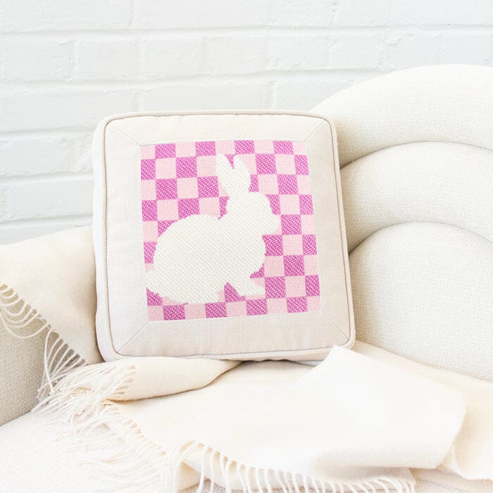 Bunny Stencil   Pink Kit Kits Two Sisters Needlepoint