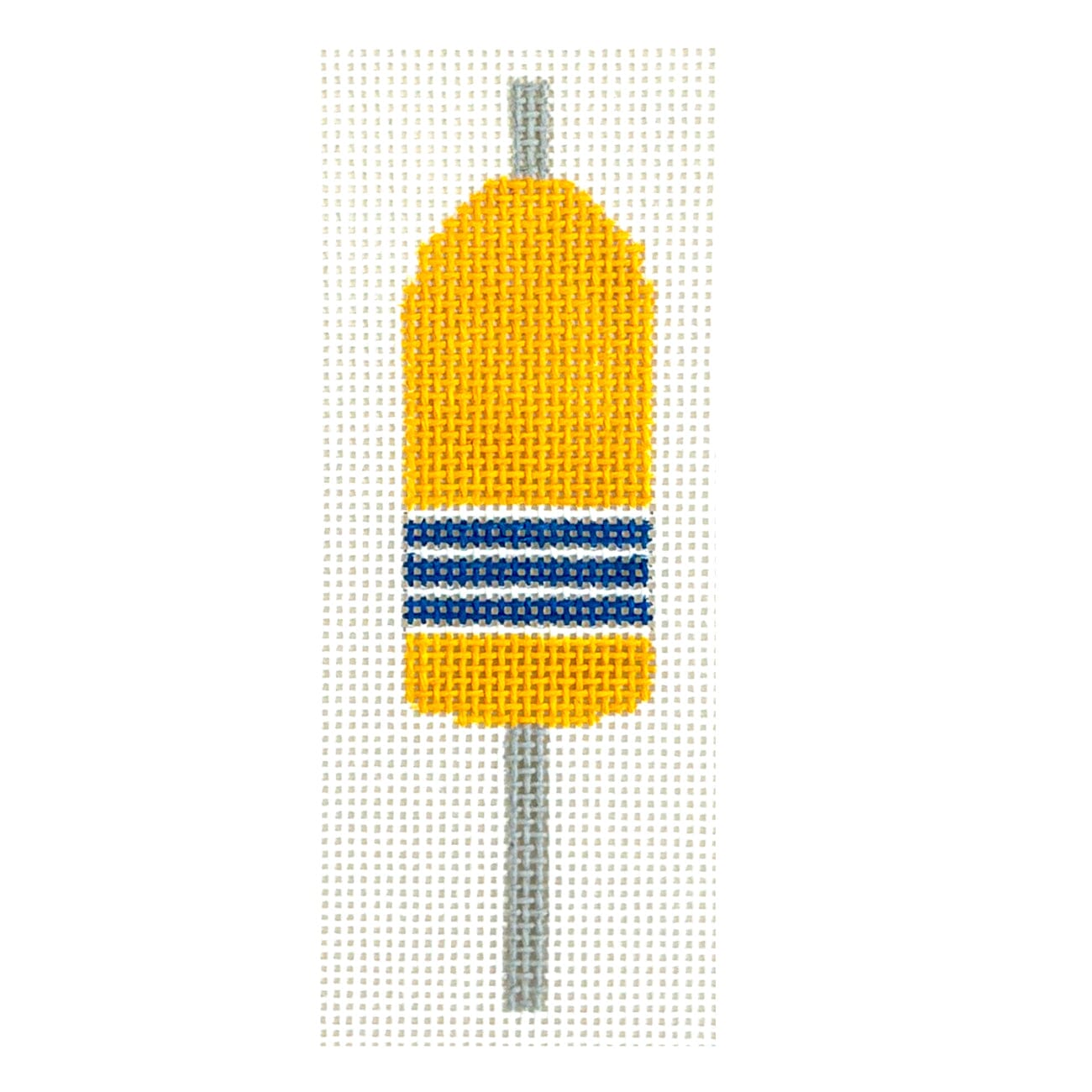 Buoy in Yellow Painted Canvas The Plum Stitchery - 1
