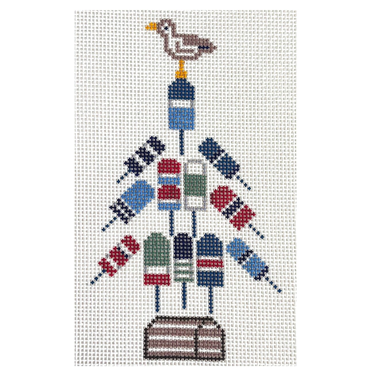 Buoyed by the Holidays Painted Canvas Frances Mary Needlepoint - 1