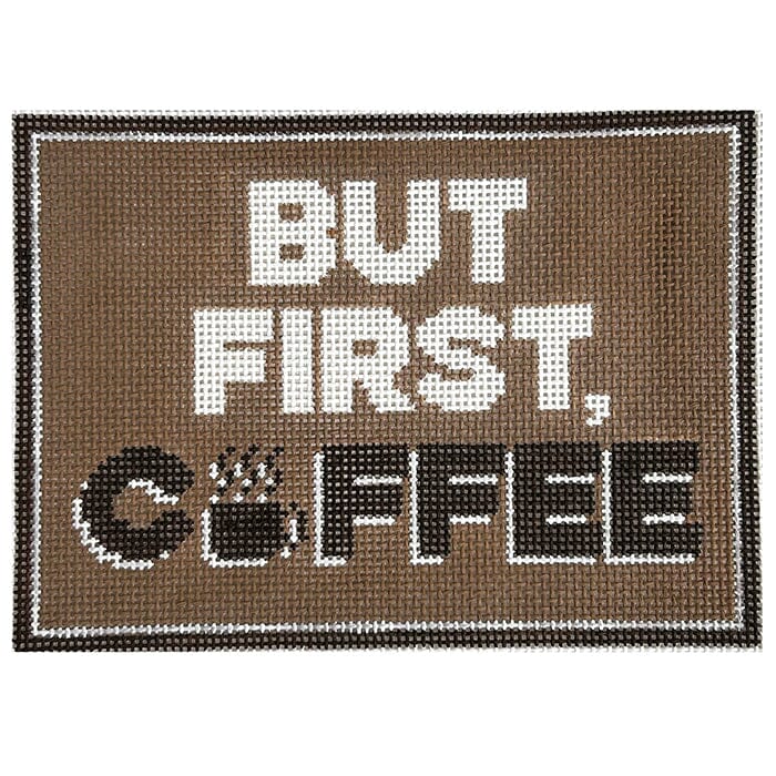 But First, Coffee Sign Painted Canvas Love MHB Studio - 1