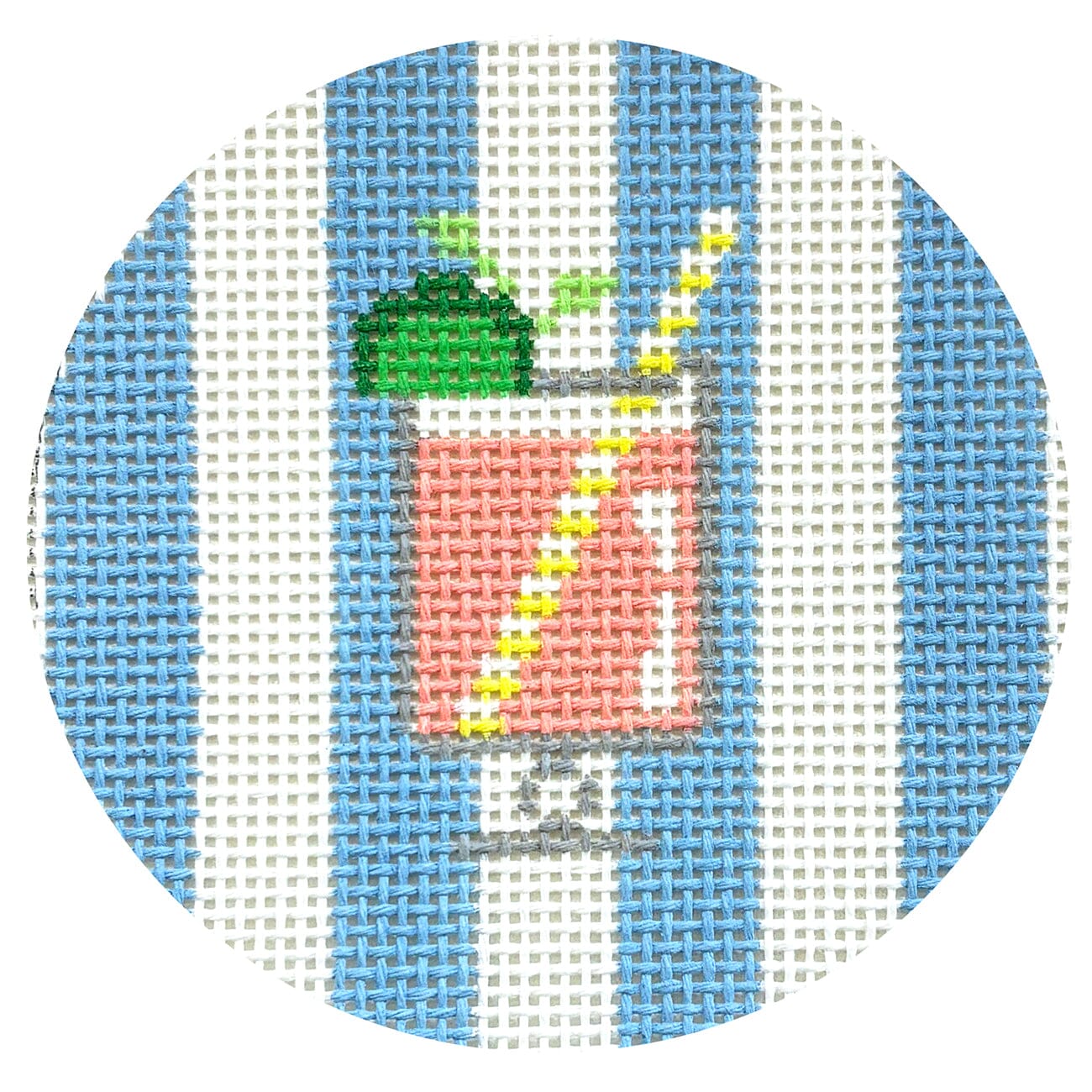 Cabana Coasters Set Painted Canvas Le Point Studio - 3