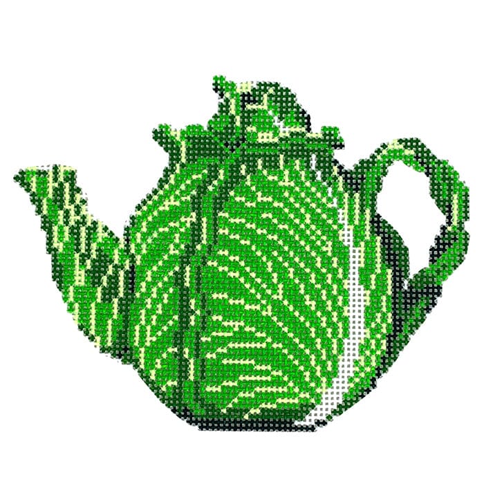Cabbage Teapot Painted Canvas C'ate La Vie - 1