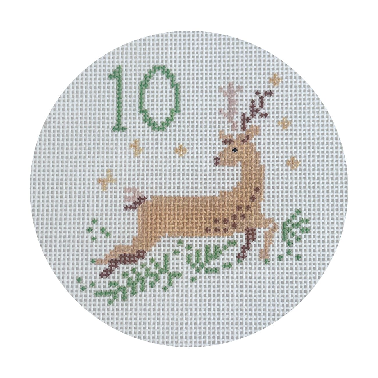 Camilla 12 Days Day 10 Deer a Leaping Painted Canvas Camilla Moss - 1