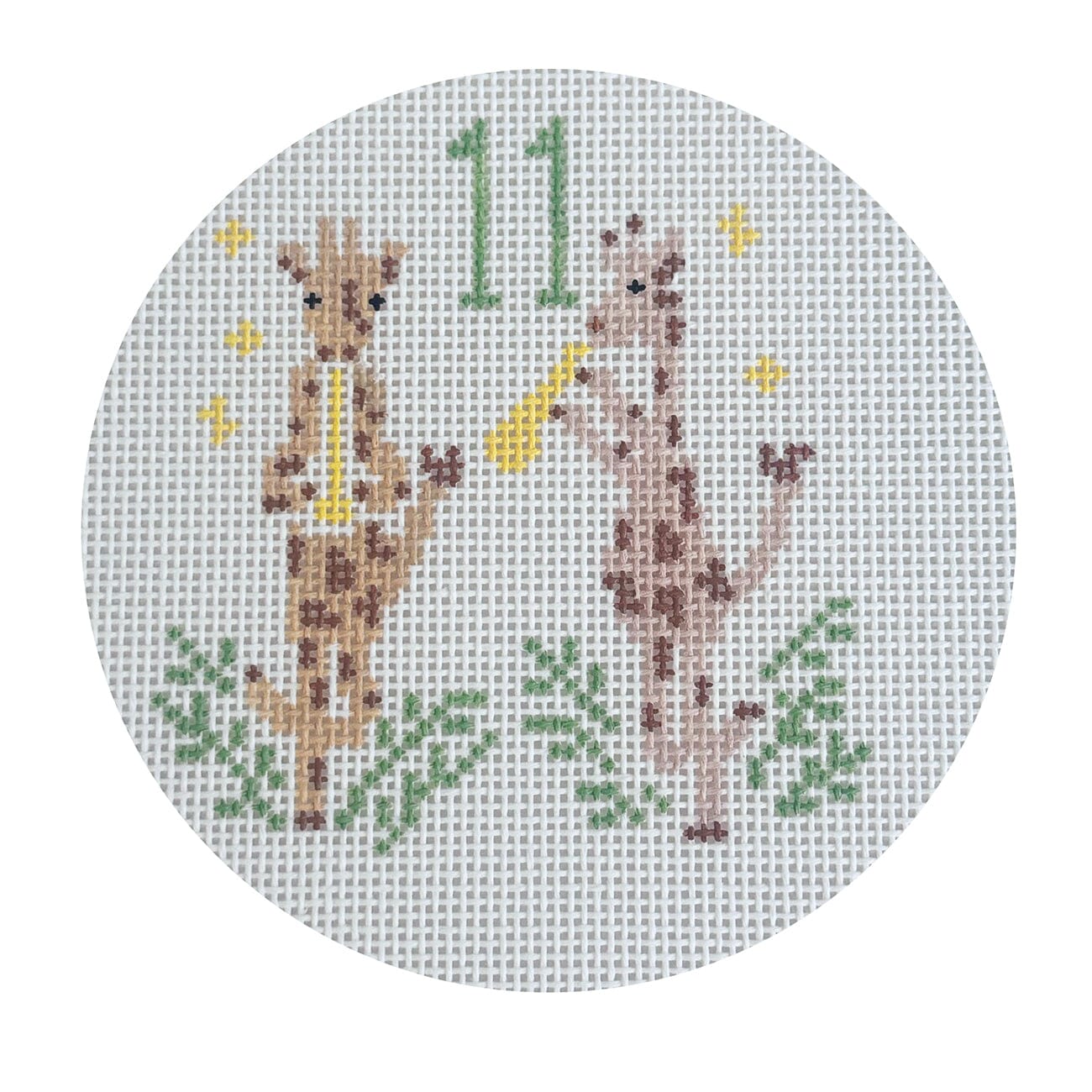 Camilla 12 Days Day 11 Giraffes Piping Painted Canvas Camilla Moss - 1