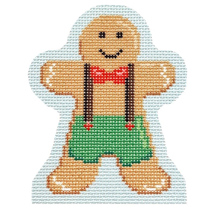 Candy Cottage Add On   Gingerbread Boy Printed Canvas Needlepoint To Go