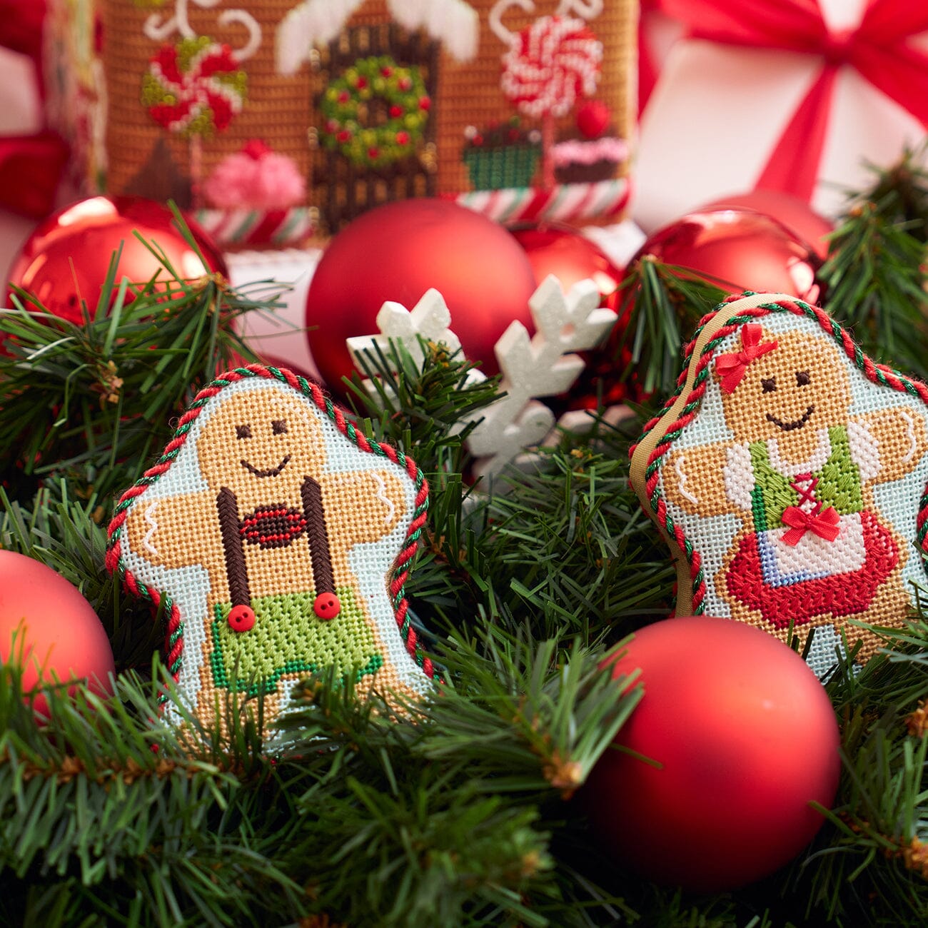 Candy Cottage Gingerbread House Kit & Online Class Online Classes Needlepoint To Go