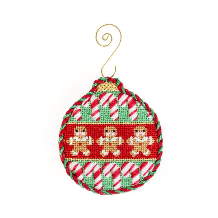 Cane/Gingerbread Ball Ornament Kit Kits Two Sisters Needlepoint
