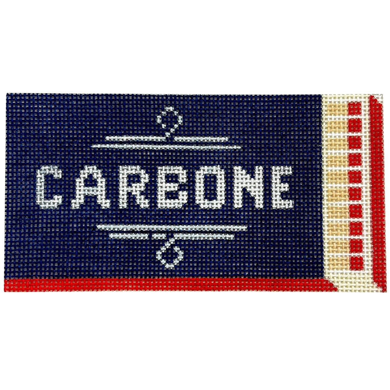Carbone Matchbox Ornament Painted Canvas Spruce Street Studio - 1