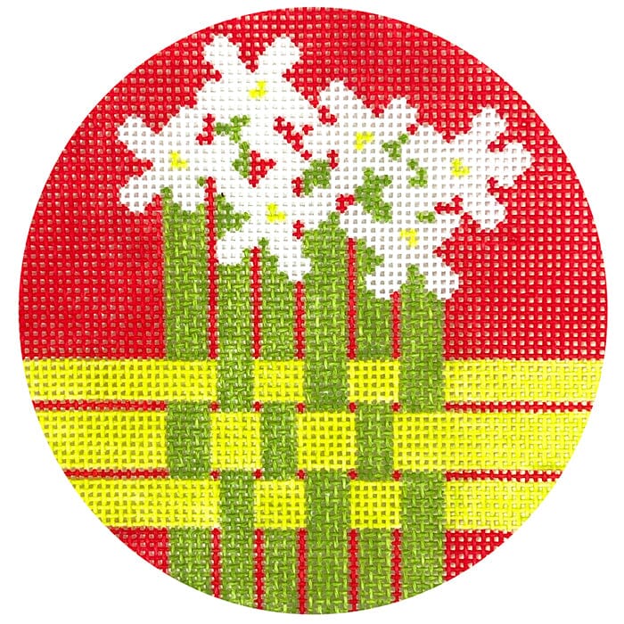 Card Art Ornament Paperwhites Painted Canvas Elizabeth Crane Swartz Designs - 1
