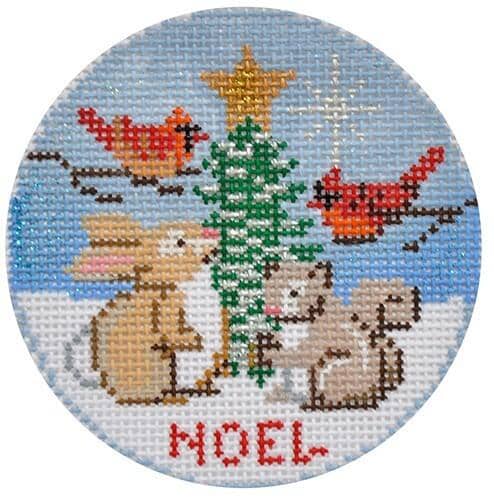 Cardinals & Woodland Animals Painted Canvas Alice Peterson Company