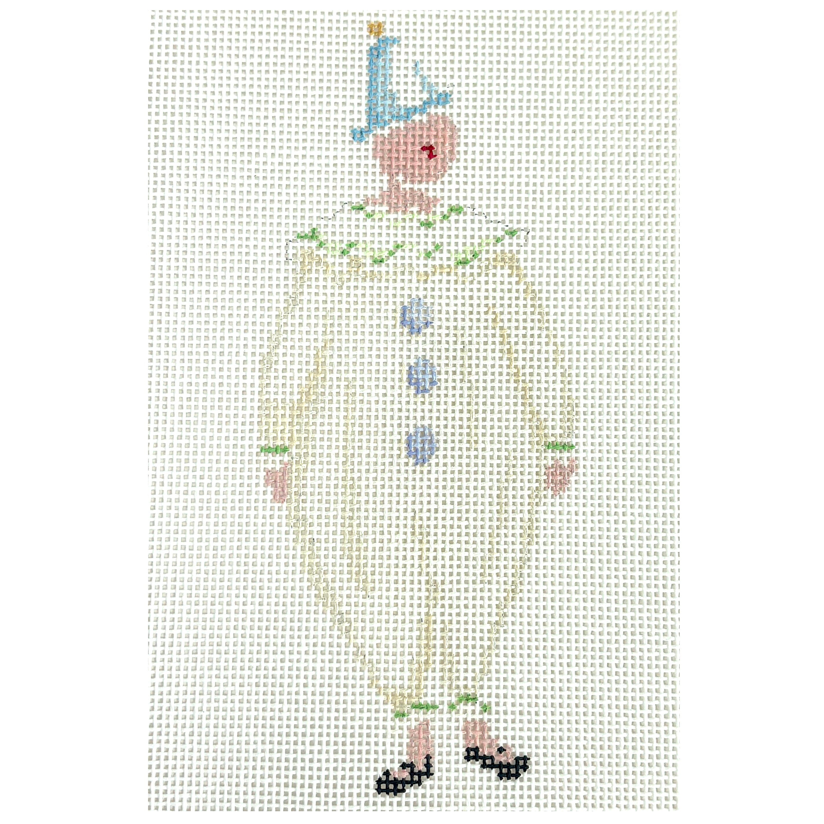 Carnival Series Clown Painted Canvas The Plum Stitchery - 1