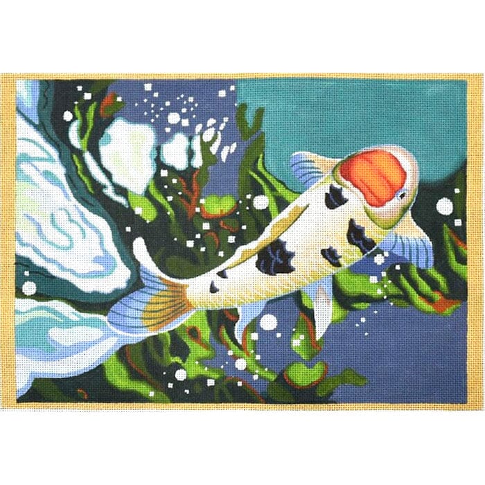 Carp Detail #1 Painted Canvas Whimsy & Grace - 1
