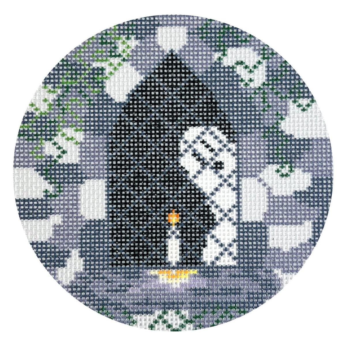 Castle Ghost Round Printed Canvas The Gingham Stitchery - 1