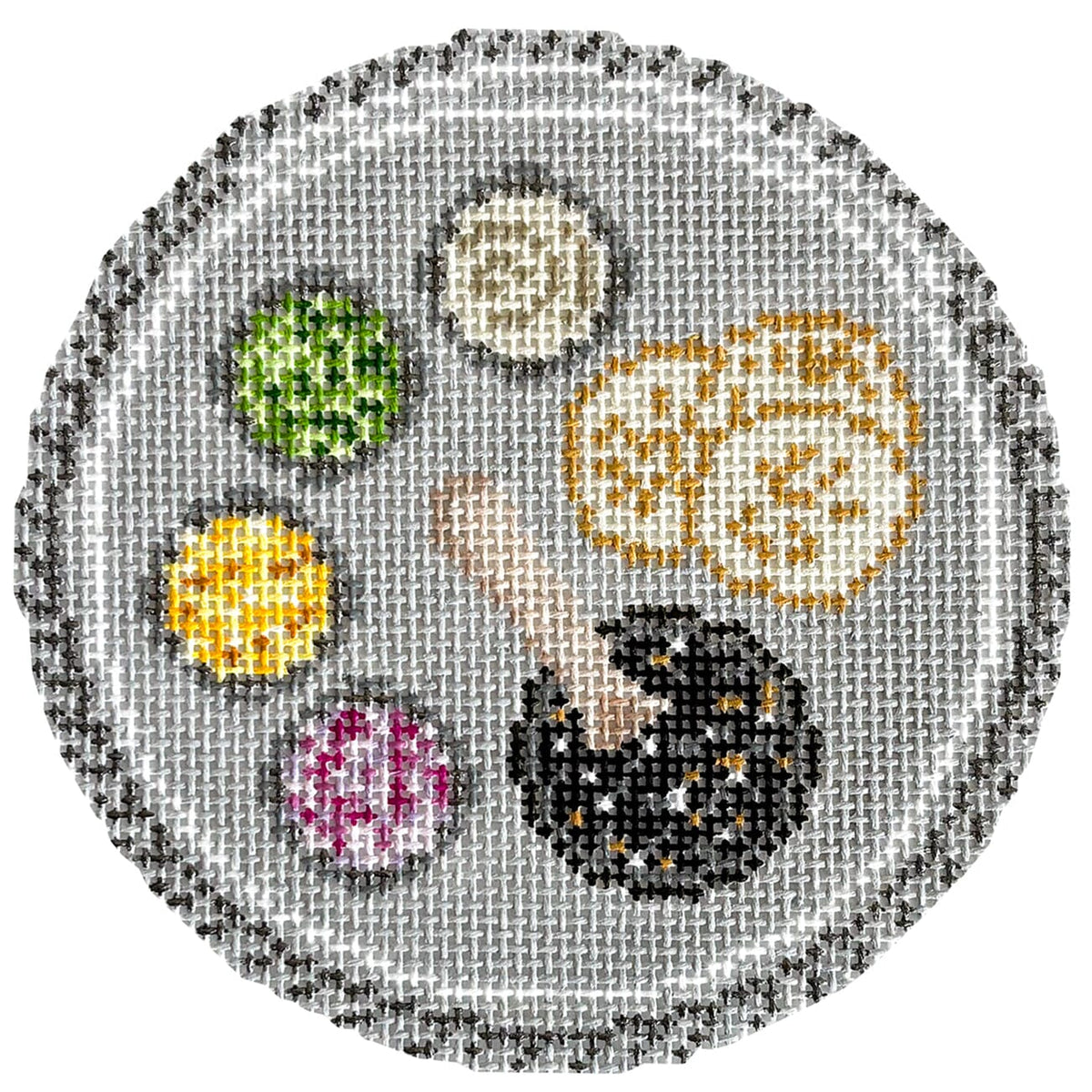 Caviar Tray, Large on 13 Painted Canvas Morgan Julia Designs - 1